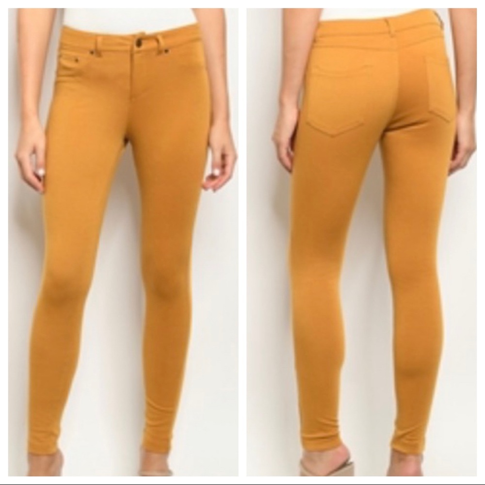 MUSTARD FAVORITE BEST FITTING KNIT JEGGINGS - Picture 4 of 5